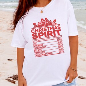 Weihnachtsshirt für die ganze Familie, Gruppen-Weihnachtsshirt, Nährwertangaben zum Thema Weihnachten, passendes Weihnachtsshirt, lustiges Weihnachtsgeschenk Bild 12