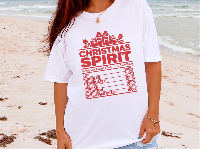 Weihnachtsshirt für die ganze Familie, Gruppen-Weihnachtsshirt, Nährwertangaben zum Thema Weihnachten, passendes Weihnachtsshirt, lustiges Weihnachtsgeschenk Bild 12