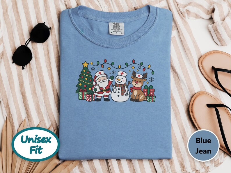 Christmas Nurse Shirt, Nurse Group Shirt, Christmas Nurse Gift, Medical Staff Tee, Healthcare Christmas, Nurse Holiday Shirt image 9
