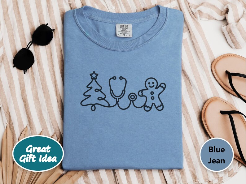 Holiday Nurse Shirt, Christmas Healthcare Shirt, Gingerbread Nurse Tee, Christmas Medical Shirt, Nurse Christmas Gift image 5