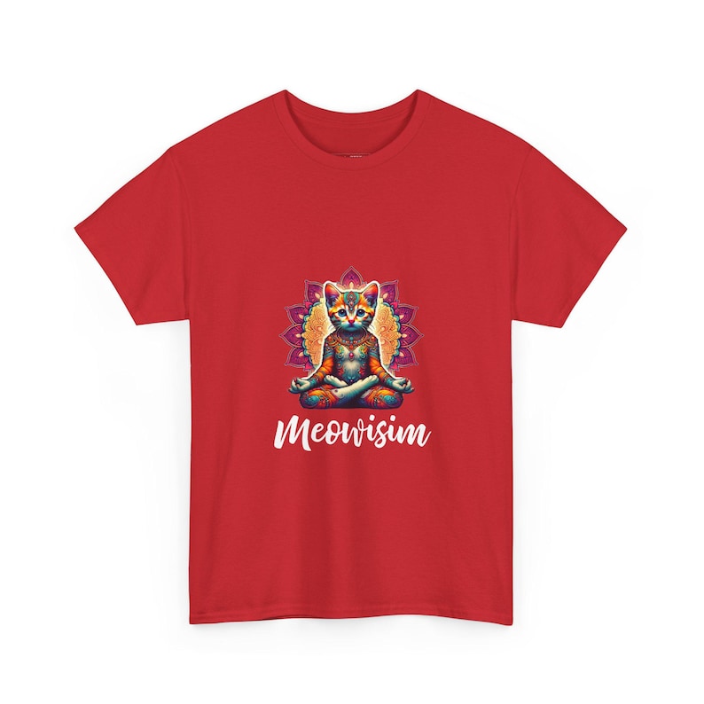 Purr Meowisim Kitty Cat Aura Funny Cat Shirt, Zen Feline Mystical Cat Lover T-Shirt - Perfect Cat Mom Gift, Cat Lady Gift and Owner Tee image 1