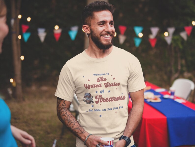 United States of Firearms 2nd Amendment Shirt | Patriotic Gun Rights Tee, Freedom and Liberty Gift for Him, Dad, Veteran, Second Amendment immagine 1