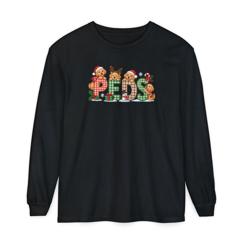 Christmas Peds Nurse Shirt, Golden Retriever Christmas Gift, Pediatric Nurse Sweatshirt, Peds Nurse Holiday Tee image 13