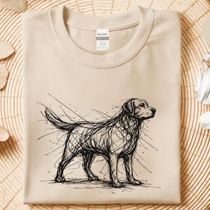 Camiseta de Labrador Retriever, Camiseta Sketch Lab, Ropa para Perros de Agua, Camiseta Canina Activa imagen 8