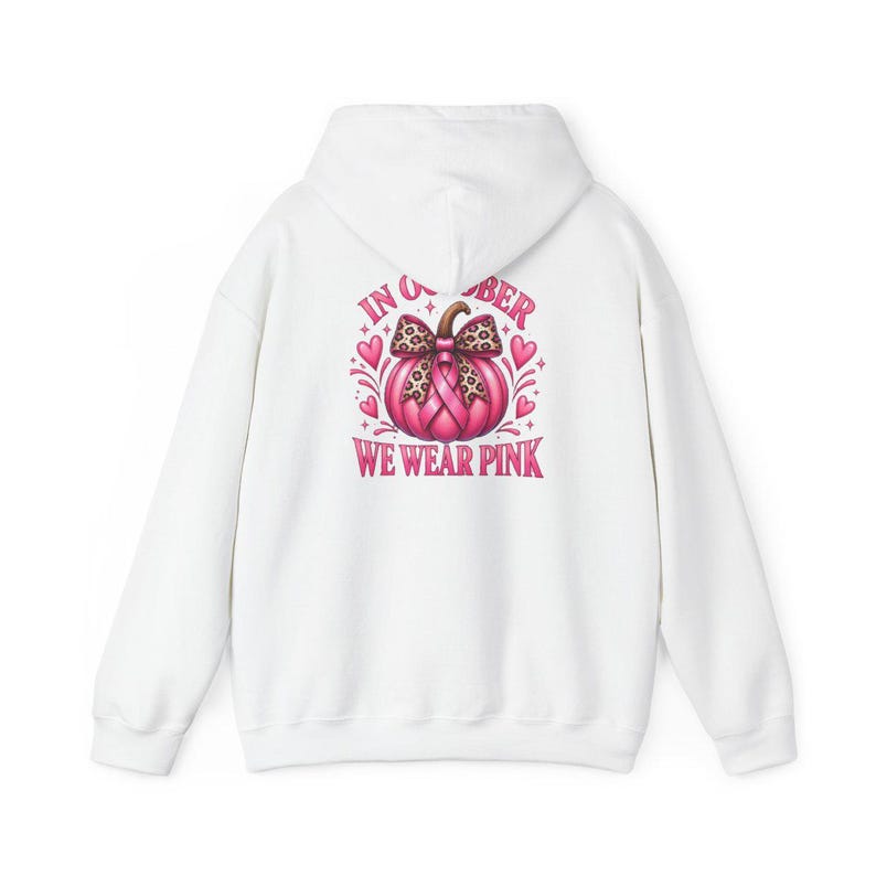 In oktober dragen we roze shirts, retro T-shirts ter ondersteuning van borstkanker, herfstcadeau met pompoenmotief, Warrior sweatshirt afbeelding 12