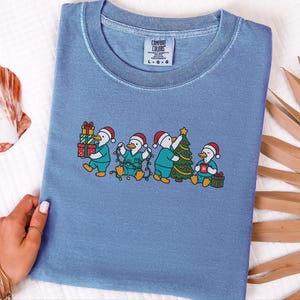 Christmas Scrub Top, Holiday Duck Shirt, Nurse Christmas Gift, Medical Staff Tee, Festive Doctor Sweater