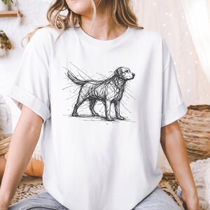 Camiseta de Labrador Retriever, Camiseta Sketch Lab, Ropa para Perros de Agua, Camiseta Canina Activa imagen 6