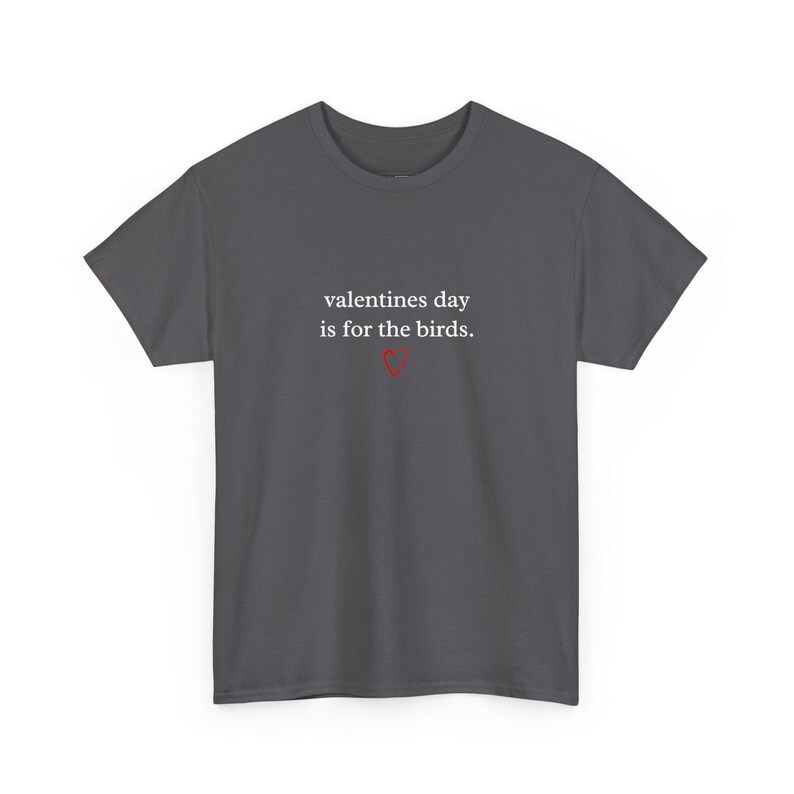 Anti Valentine Tee, Valentines Day Is For The Birds, Sarcastic Funny Love Shirt, Humorous Single Life Graphic Tee, Sarcasm Saying image 3