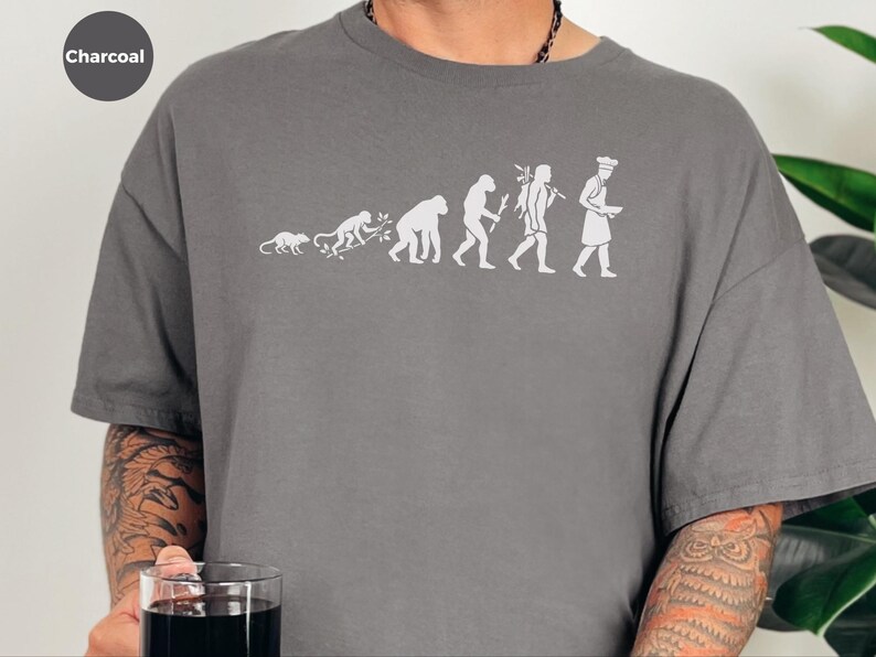 Camiseta "Evolución de un Chef Ejecutivo", Regalo de Graduación Culinaria, Camiseta Divertida para Amantes de la Cocina, Personal de Cocina, Ropa Culinaria Profesional imagen 4