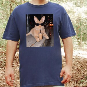 Funny Rabbit Shirt, Iced Coffee Lover Gift, Cool Bunny Mom Shirt, Funny Animal Gift, Rabbit Dad Gift image 3
