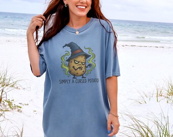 Potato Shirt, Funny Potato Gift, Wizard T Shirt, Weirdcore Tee, Magic Wizard Shirt, Cursed Potato Wizard