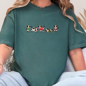 Christmas Cow Shirt, Festive Farm Animal Gift, Holiday Cow Lover Tee, Funny Christmas Farm Shirt image 4