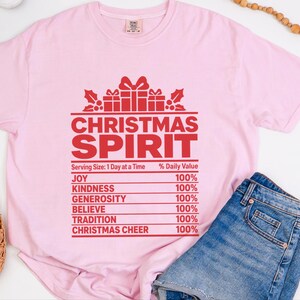 Weihnachtsshirt für die ganze Familie, Gruppen-Weihnachtsshirt, Nährwertangaben zum Thema Weihnachten, passendes Weihnachtsshirt, lustiges Weihnachtsgeschenk Bild 4