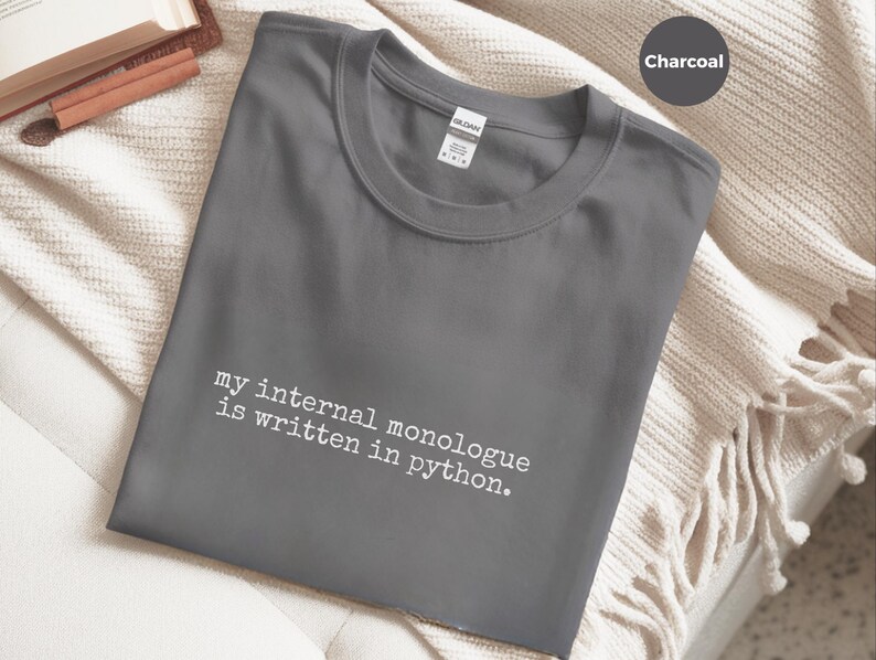 Python Programmer Shirt | My Internal Monologue Is Written In Python Tee | Code Logic Apparel image 2