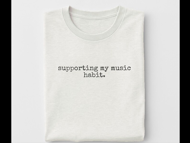 Concert Lover Shirt, Supporting My Music Habit Funny Musician Tee, Sarcastic Concert Fan Apparel, In My Concert Era, Retro Band Style image 4