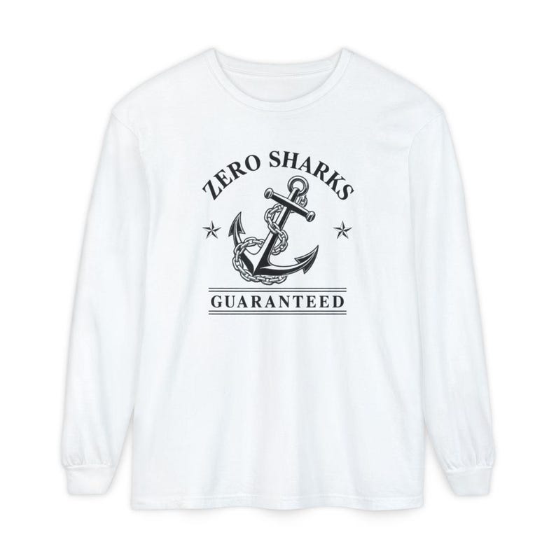Funny Boating Shirt, Lake Lover Gift, Zero Sharks Guaranteed Anchor Tee, Nautical Shirt, Sailor Gift Idea, Boating T Shirt Bild 14