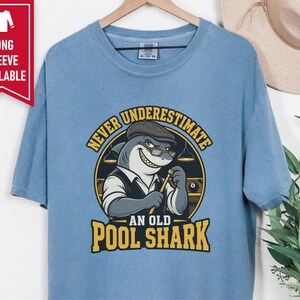 Billiards Shirt, Funny Pool Shark Shirt, Pool Player Gift, 8 Ball Shirt, Shark Graphic Tee, Billiard Lover Gift, Pool Hall Shirt image 9