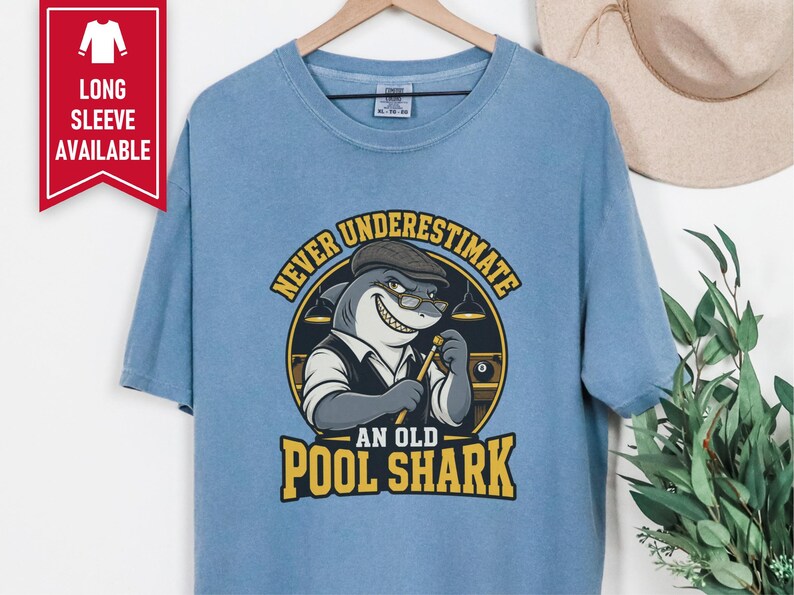 Billiards Shirt, Funny Pool Shark Shirt, Pool Player Gift, 8 Ball Shirt, Shark Graphic Tee, Billiard Lover Gift, Pool Hall Shirt image 9