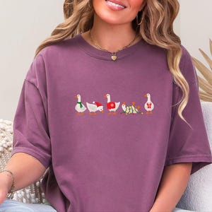 Christmas Goose Shirt, Funny Holiday Tee, Festive Goose Gift, Christmas Geese Sweatshirt, Bird Lover Present image 4