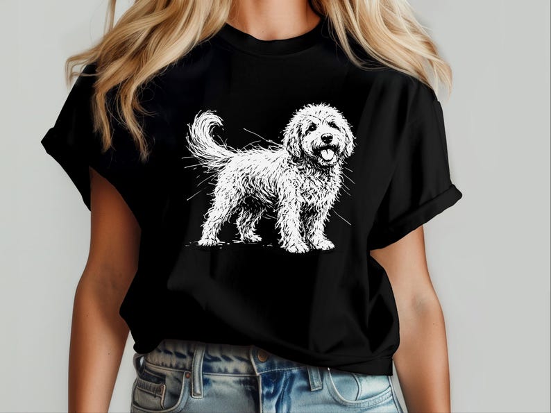 Maglietta con disegno di Goldendoodle, Mamma e papà di Goldendoodle, Abbigliamento per amanti degli animali immagine 7