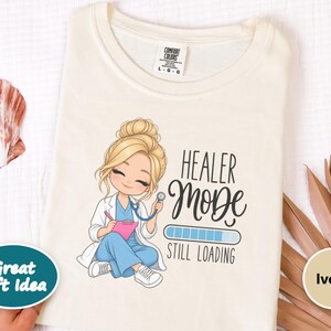 Future Nurse Shirt, Cute Nurse Gift, Student Nurse Tee, Nurse In Progress, Healer Mode Loading, Graduation Gift for RN image 5