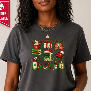 Respiratory Nurse Christmas Shirt, Respiratory Therapist Holiday Gift, Christmas Medical Crewneck, ICU Nurse Christmas Top image 5