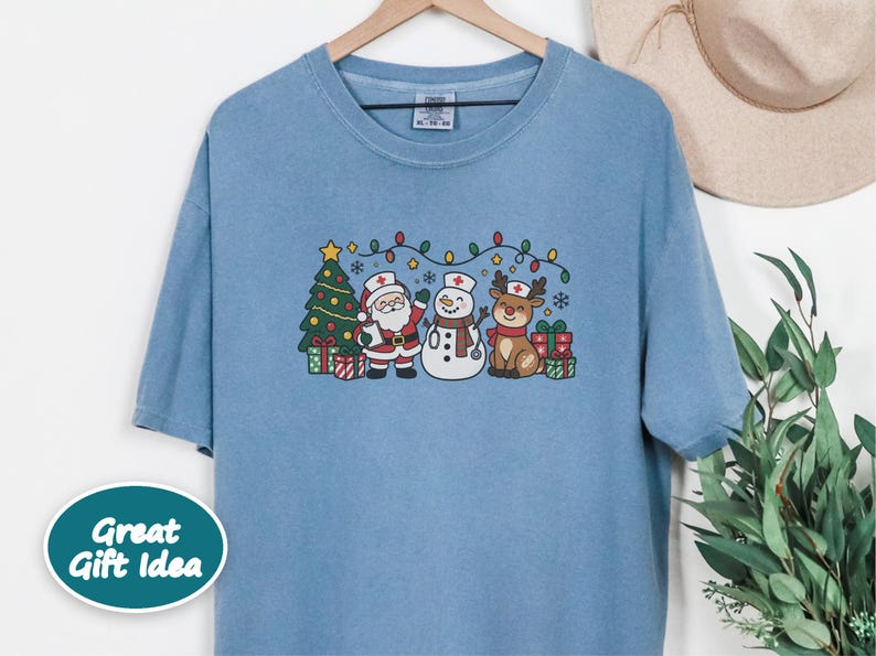 Christmas Nurse Shirt, Nurse Group Shirt, Christmas Nurse Gift, Medical Staff Tee, Healthcare Christmas, Nurse Holiday Shirt image 6