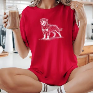 Koszulka z nadrukiem rottweilera, koszulka z grafiką dla miłośników rottweilerów | Prezent dla opiekuna psa, odzież dla właścicieli zwierząt zdjęcie 8
