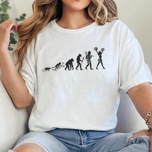 Evolution Of A Cheerleader T-Shirt, Funny Science Cheerleading Spirit Wear, Gameday School Team, Unisex Activewear, Evolution Shirt image 4