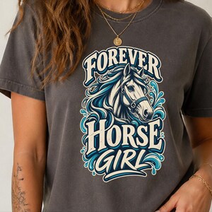 Comfort Colors In My Horse Girl Era Shirt, Forever Horse Girl T-Shirt, Retro Equestrian Horseback Riding Shirt, Vintage Countryside image 5