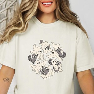 Raccoon Ghost Shirt, Funny Halloween T Shirt, Cute Spooky Season Tee, Trash Panda Gift image 5