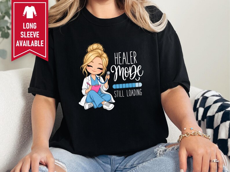 Future Nurse Shirt, Cute Nurse Gift, Student Nurse Tee, Nurse In Progress, Healer Mode Loading, Graduation Gift for RN image 6