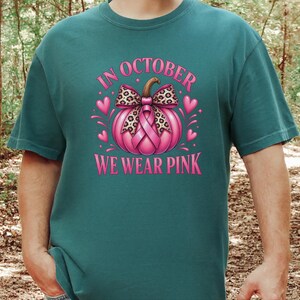 In oktober dragen we roze shirts, retro T-shirts ter ondersteuning van borstkanker, herfstcadeau met pompoenmotief, Warrior sweatshirt afbeelding 8