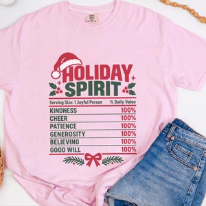 Christmas Nutrition Label Shirt, Family Holiday Party Tee, Holiday Spirit Matching Top, Funny Christmas Gift image 12