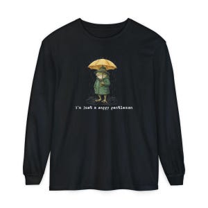 Frog in Raincoat Cute Amphibian Shirt Cottagecore Rainy Day Aesthetic imagen 9