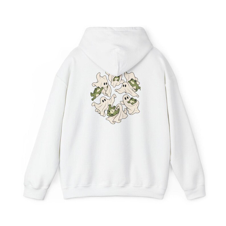 Maglietta per amanti delle rane, regalo a tema fantasmi, maglietta per la stagione spettrale, top di Halloween in stile cottagecore, regalo per amanti degli anfibi, divertente abbigliamento grafico autunnale immagine 12