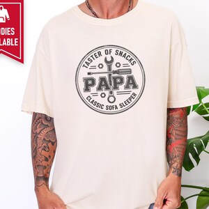 Funny Papa Shirt, Father's Day Papa Gift, Taster Of Snacks Papa Tee, Grandpa Mechanic Shirt, Gift For Grandpa image 10