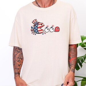 Patriotic Arcade Tee, 4th Of July Fourth, Funny Patriotic Tee, Retro Video Game, Gamer Gift For Him image 7