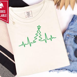 Grandpa Christmas Shirt, Cardiac Nurse Gift, Christmas Tree Heartbeat Tee, Cardiology Holiday Present, Grandpa Christmas Gift image 6