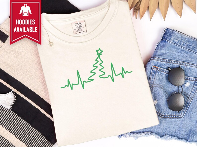Grandpa Christmas Shirt, Cardiac Nurse Gift, Christmas Tree Heartbeat Tee, Cardiology Holiday Present, Grandpa Christmas Gift image 6