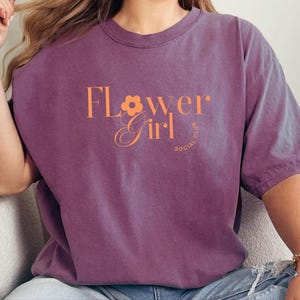 Comfort Colors Flower Girl Shirt, Flower Girl Social Club Tee, Kids Wedding Rehearsal Top, Petal Patrol Toddler Outfit, Flower Girl Tshirt image 9