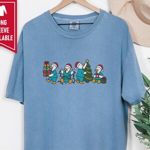 Christmas Scrub Top, Holiday Duck Shirt, Nurse Christmas Gift, Medical Staff Tee, Festive Doctor Sweater image 9