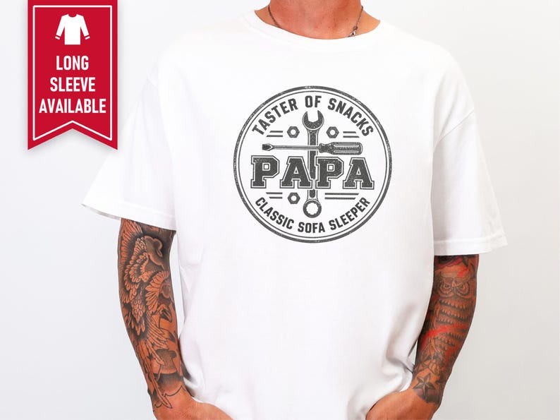 Funny Papa Shirt, Father's Day Papa Gift, Taster Of Snacks Papa Tee, Grandpa Mechanic Shirt, Gift For Grandpa image 7