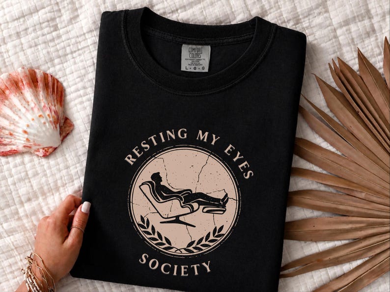 Comfort Colors Resting My Eyes Society T-Shirt, Funny Napping Tee for Men, Vintage Dad Humor Shirt, Sarcastic Sleep Lover Tee, Resting Eyes image 6