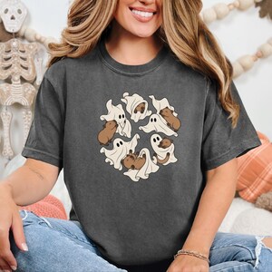 Cute Capybara Shirt, Ghost Playing With Capybara Gift, Spooky Ghost Tee, Rodent Lover Fall Shirt, Halloween Animal Graphic Tee image 10