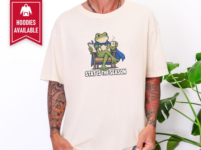 Funny Doctor Shirt, Stat Is The Season, Doctor Gift, Nurse Shirt, Frog Meme Tee, Medical Humor Shirt, ER Nurse Gift image 7