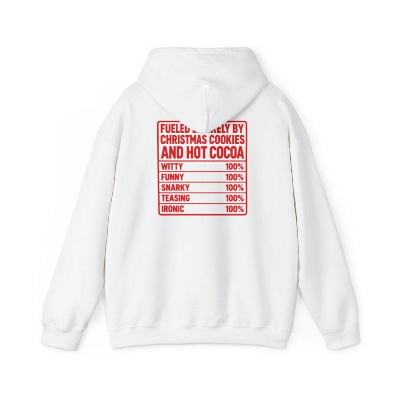 Funny Christmas Shirt, Nutrition Facts Tee, Christmas Cookie Lover Gift, Hot Cocoa Sweatshirt, Sarcastic Holiday Apparel image 14
