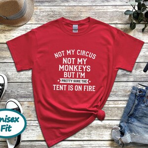 Funny Camping Shirt, Camping Humor Tee, Tent Is On Fire Shirt, Sarcastic Office Gift image 4