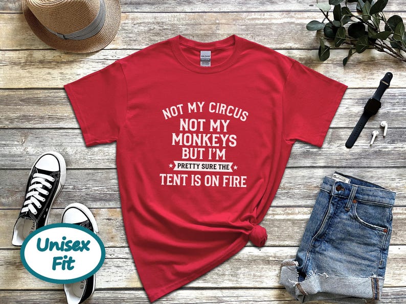 Funny Camping Shirt, Camping Humor Tee, Tent Is On Fire Shirt, Sarcastic Office Gift image 4