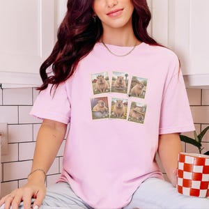 Capybara Shirt, Vintage Postage Stamps Tee, Cute Animal Lover Gift, Farm Animal T Shirt, Retro Nature Graphic Tee image 2